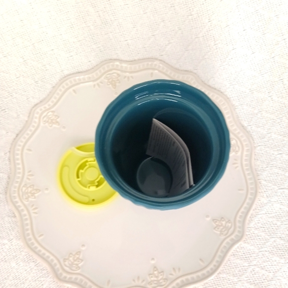 Starbucks Winter 2024 Geometric Blue Ceramic Tumbler 12 oz - Picture 7 of 10